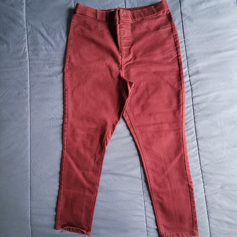 NOBO Super High Rise Pants in Deep Burgundy